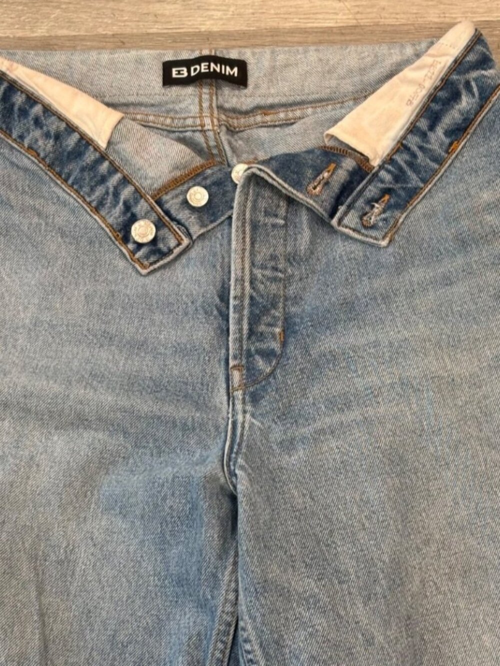 EB Denim Jeans Madison High Rise Ultra Wide Leg Luca Wash Womens 26 - Picture 4 of 10